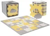 Kinderkraft Select LUNO Pěnové Puzzle 30 dílků Šedo-žluté