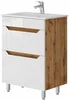 Kingsbath Neo Wotan Oak 60 cm Koupelnová Skříňka s Umyvadlem