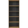 Knihovna Podium dub-antracit 75x196x40 cm