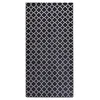 Koberec do předsíně 80x300 cm, černobílý, protiskluzový, 100% polyester