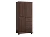 Kombinovaná šatní skříň BHAGIRA 2D, š80 cm, masiv borovice, moření ořech