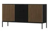 Komoda CHRISTOBEL černý mat / dub artisan