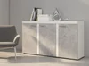 Komoda KADEN 3D bílá/beton