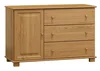 Komoda NEFTYS 35, masiv borovice, moření olše, 78 × 118 × 42 cm