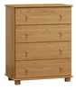 Komoda NEFTYS 9 z borovice, olše, 100×80×47 cm