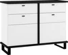 Komoda ORSOLA 2D2S černá/bílá