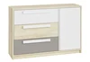 Komoda REPENS 1D3S buk fjord/bílá/šedá