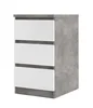 Komoda Simplicity 237 Beton/Bílý lesk