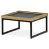 Konferenční stolek GARLEMXER I 53×53 cm, divoký dub, černé kovové nohy
