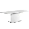 KORINTOS Rozkládací jídelní stůl 160-200x90 cm, bílá vysoký lesk HG