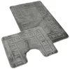 Koupelnová předložka set šedá 2ks 60x100 a 60x50 cm