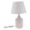 Krémová stolní lampa s textilním stínidlem