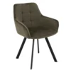 Křeslo PETIN designové zelená Velvet/černá