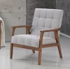 Křeslo PETRA světle šedá/ořech