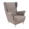 Křeslo ušák RUFINO 3 NEW béžovošedé