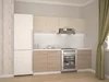 Kuchyně BUENA 160/220 cm – korpus bílý, dvířka béžová / dub San Marino