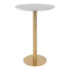 Kulatý barový stůl Bolzano s mramorovou deskou 70 cm
