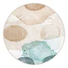 Kulatý koberec Puddle 80 cm modro-béžový