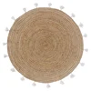 Kulatý koberec Shira 120 cm bílo-přírodní