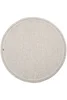 Kulatý krémový koberec 100 cm, syntetický s třásněmi