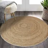 Kulatý krémový koberec 90×90 cm (bavlna/polyester)