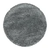 Kulatý šedý koberec 120 cm Fluffy