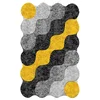 Kusový koberec 120 × 160 cm – polyester, nízký vlas, protiskluzový