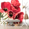 Květinová fototapeta s červenými tulipány
