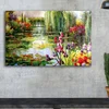Květinový rybník – dekorativní obraz na plátně 45 x 70 cm