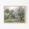 Kvetoucí stromy – obraz s dřevěným rámem 30 x 40 cm