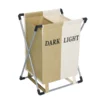 Látkový koš na prádlo LAUNDRY NEW TYP 2 - béžovo-hnědý, skládací
