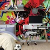 Lebka v graffiti stylu - tapeta