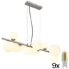 LED lustr Globo RIHA 9xG9/3W/230V chrom