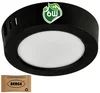 LED panel černý 6W přisazený neutrální bílá