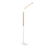 LED stojací lampa Norris Trio bílá a přírodní