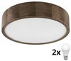 LED stropní svítidlo Carvalho dub ořech 37 cm