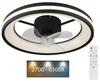 LED Stropní ventilátor s osvětlením GATIAN Černý
