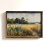 Letní krajina – dekorativní obraz v dřevěném rámu, 35×47 cm
