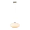 Locus Bílé závěsné svítidlo se skleněným stínidlem 38 cm