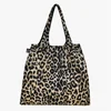LOQI Pleated Leopard Dusk – skládací taška přes rameno