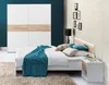 Ložnice DAMBULLA: postel 160x200, skříň a 2 noční stolky, bílá/dub sonoma