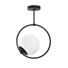Lustr LINVEL 1xE27 26×39 cm černá/bílá