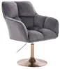LuxuryForm DESIGN Křeslo Amalfi Velur s pozlaceným podstavcem