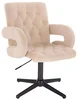 LuxuryForm DESIGN Židle BOSTON VELUR Černý Kříž Krémová