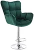 Luxusní barové křeslo Aurora Velur zelené