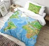 Luxusní bavlněné povlečení Mapa světa 3D - 140x200, 70x90