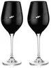 Luxusní černé sklenice na víno Swarovski Silhouette 360 ml, sada 2 kusů