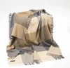 Luxusní merino a kašmírová deka Cream Charcoal 180x136 cm