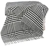 Luxusní merino kašmírová deka Black White Glen Check 180x136 cm
