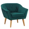 Luxusní zelené křeslo Chesterfield